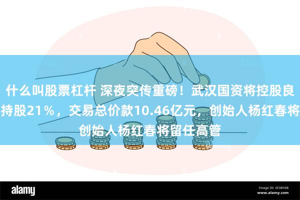 什么叫股票杠杆 深夜突传重磅！武汉国资将控股良品铺子：持股21％，交易总价款10.46亿元，创始人杨红春将留任高管