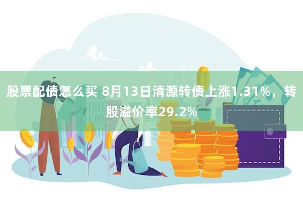 股票配债怎么买 8月13日清源转债上涨1.31%，转股溢价率29.2%