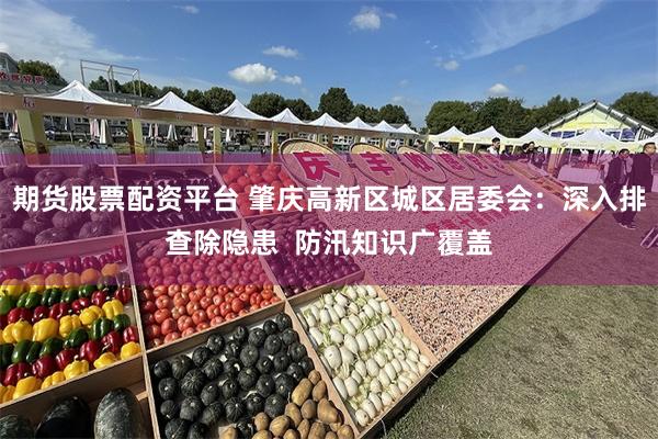 期货股票配资平台 肇庆高新区城区居委会：深入排查除隐患  防汛知识广覆盖