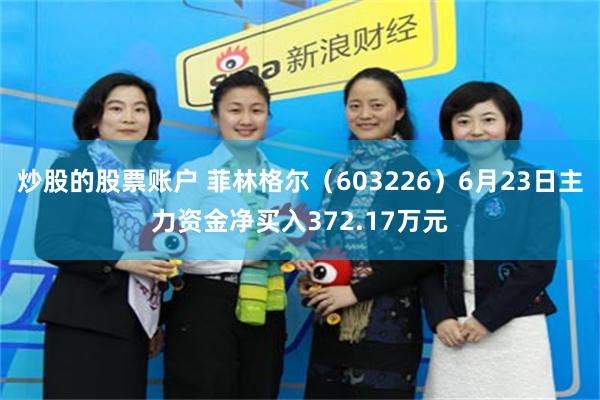 炒股的股票账户 菲林格尔（603226）6月23日主力资金净买入372.17万元