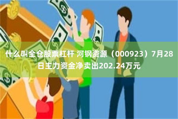 什么叫全仓股票杠杆 河钢资源（000923）7月28日主力资金净卖出202.24万元