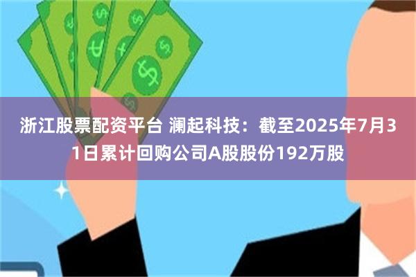浙江股票配资平台 澜起科技：截至2025年7月31日累计回购公司A股股份192万股