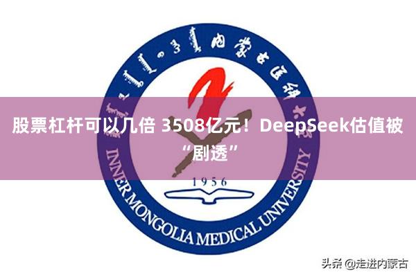 股票杠杆可以几倍 3508亿元！DeepSeek估值被“剧透”