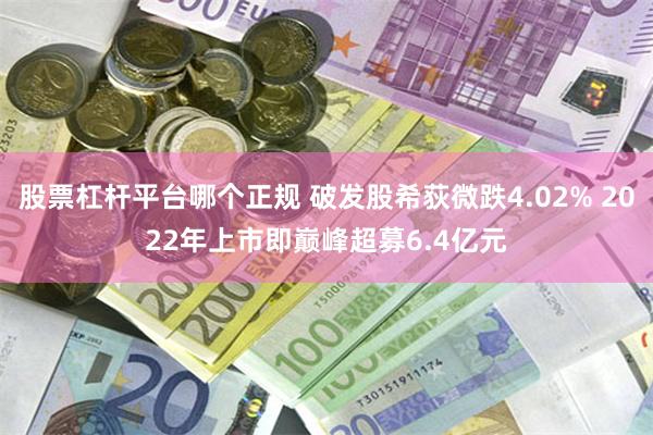 股票杠杆平台哪个正规 破发股希荻微跌4.02% 2022年上市即巅峰超募6.4亿元