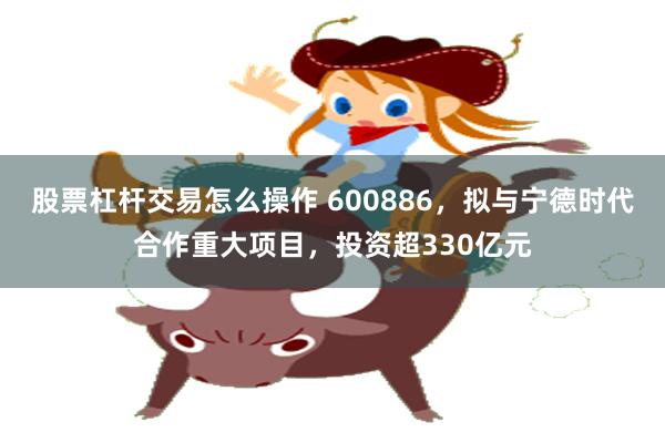 股票杠杆交易怎么操作 600886，拟与宁德时代合作重大项目，投资超330亿元
