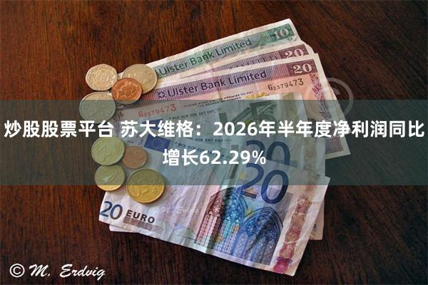 炒股股票平台 苏大维格：2026年半年度净利润同比增长62.29%