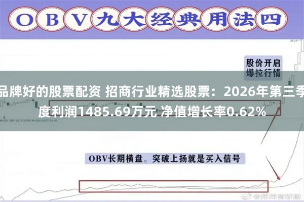 品牌好的股票配资 招商行业精选股票：2026年第三季度利润1485.69万元 净值增长率0.62%